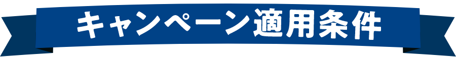 キャンペーン適用条件