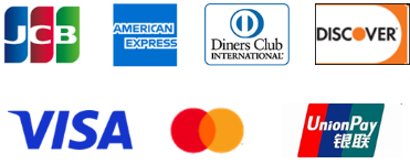 JCB、American Express、Diners Club International、Discover、VISA、master、Union Pay